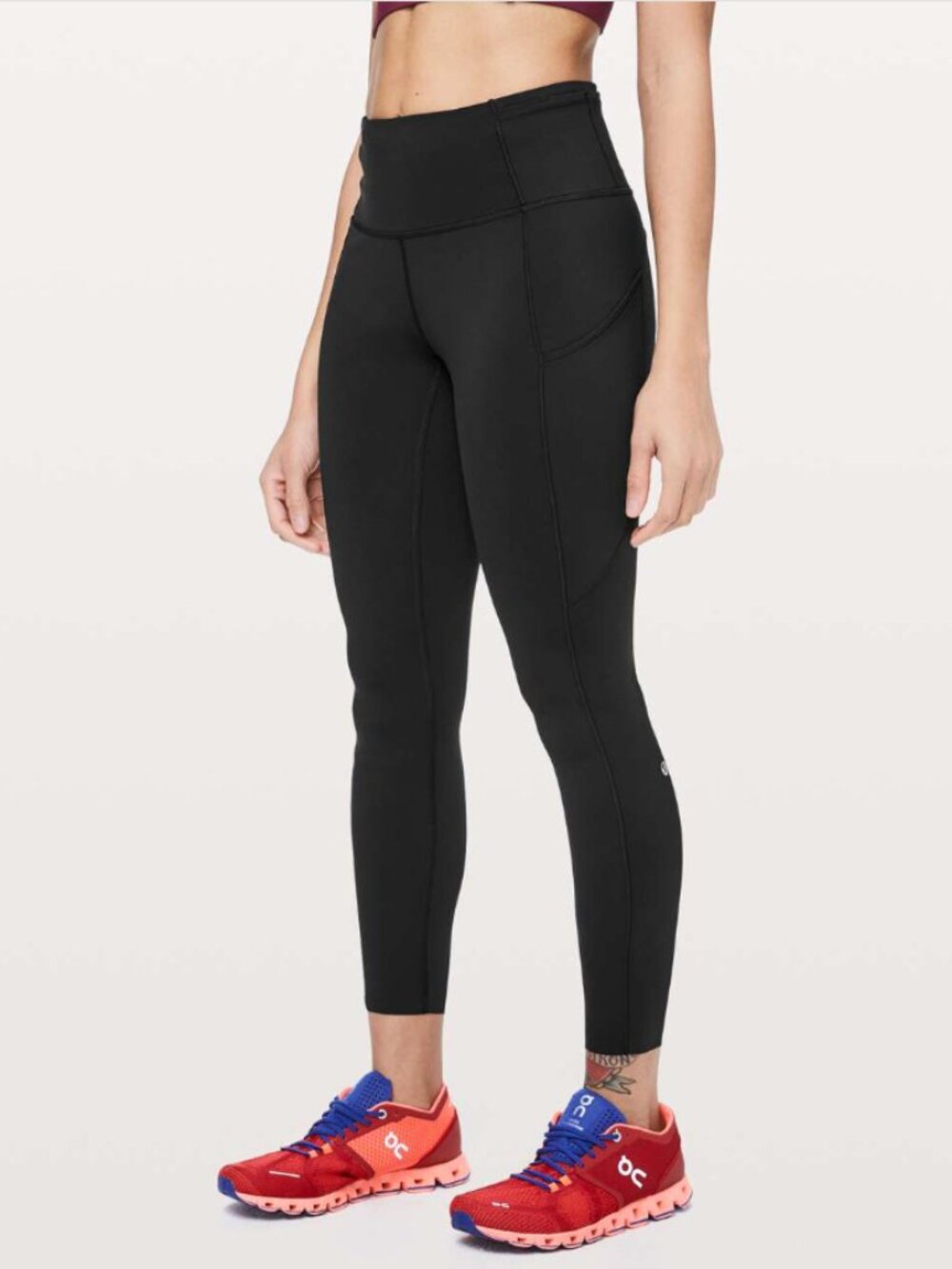 Lululemon Fast & Free 7/8 Tight II Non-Reflective Nulux 25" Black Size 4